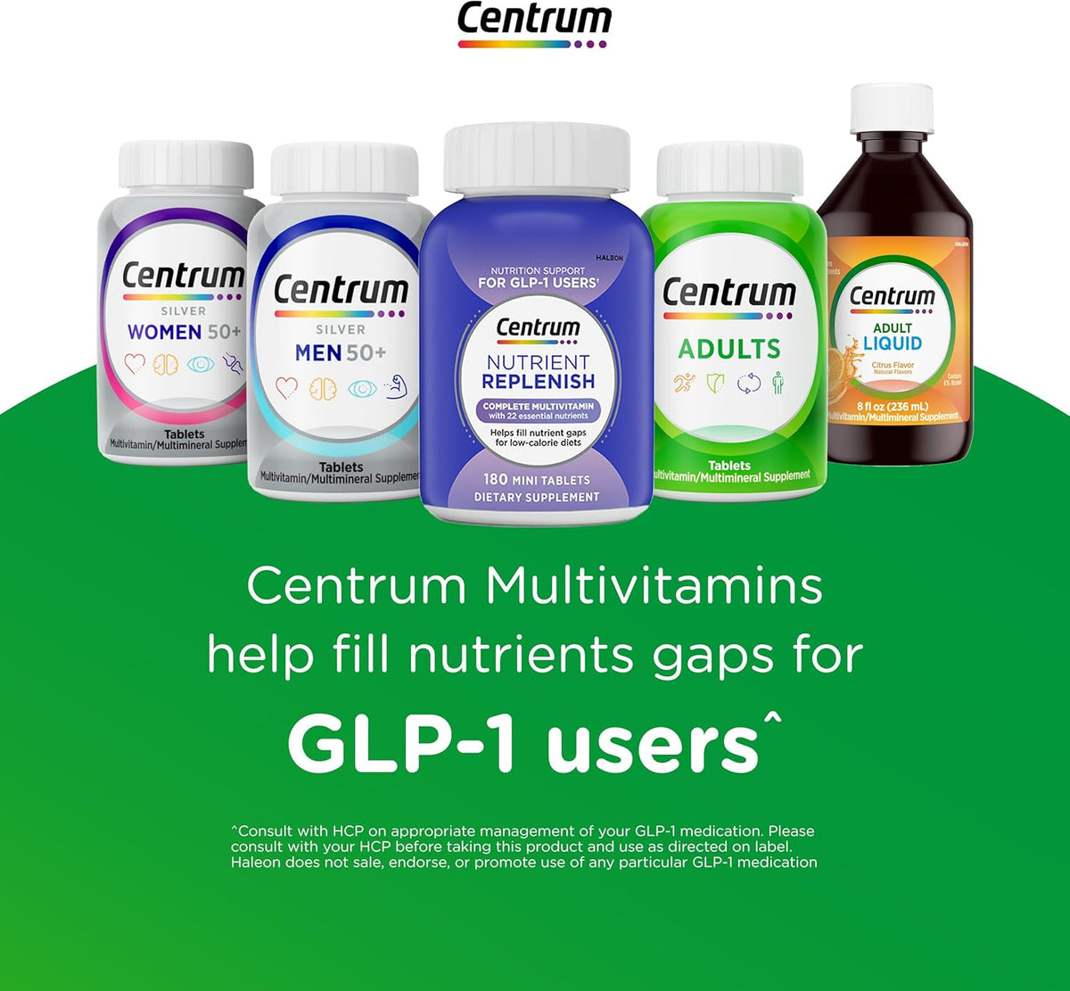 Centrum Silver Women's Multivitamin for Women 50 Plus, Multivitamin/Multimineral Supplement with Vitamin D3, B Vitamins, Non-GMO Ingredients- 200 Ct