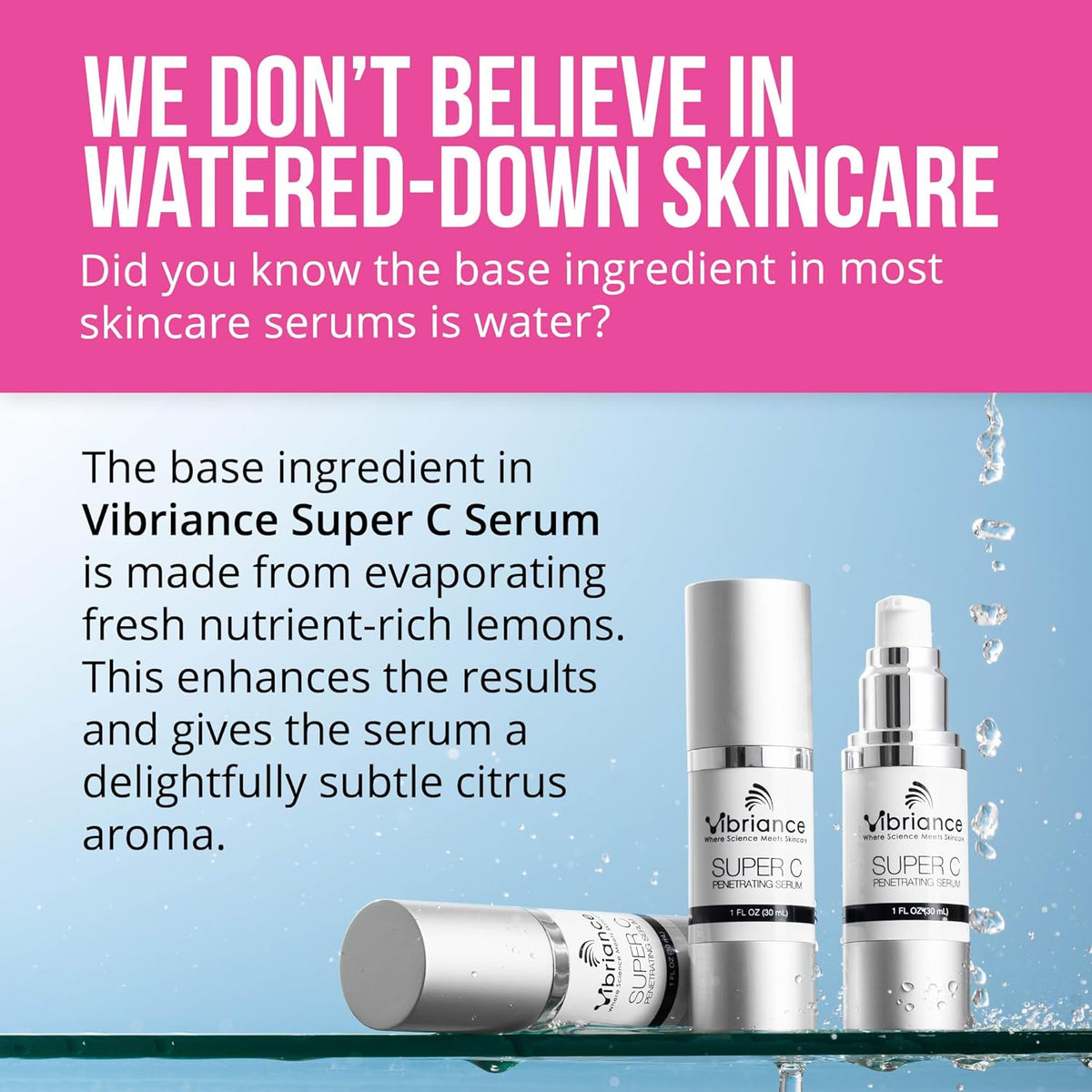 Vibriance Super C Serum for Mature Skin, Made in USA.Targets Age Spots, Wrinkles, 1 fl oz - Pack of 2