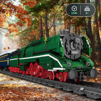 Mould King 12007 German Express Steam Train Building Set, LED Motor Track Model Block Kit, STEM Toy to Build Gift Boys Girls Aged 14+ 2348pcs