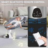 Baby Swings for Infants to Toddler-Electric Bluetooth Infant Swing with Remote Control
