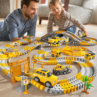 MSKOLER 200 Pieces Toy Car Tracks Sets for Kids 3-8 Years Old