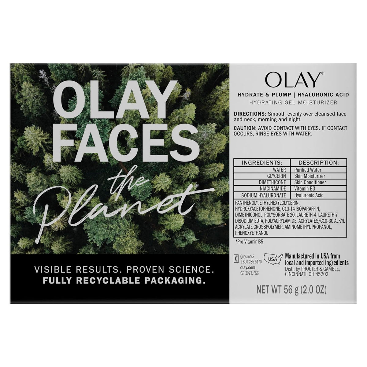 Olay Hylauronic Acid Face Mousturizer, Plump & Hydrate, Fragrance-Free