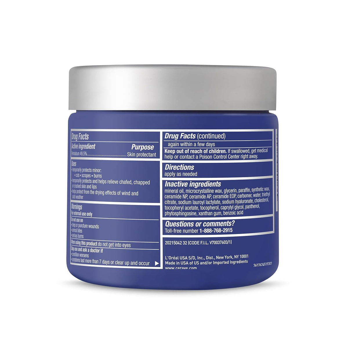 CeraVe Healing Ointment, Hydrating Skin Protectant With Petrolatum, Hyaluronic Acid & Ceramides 12oz