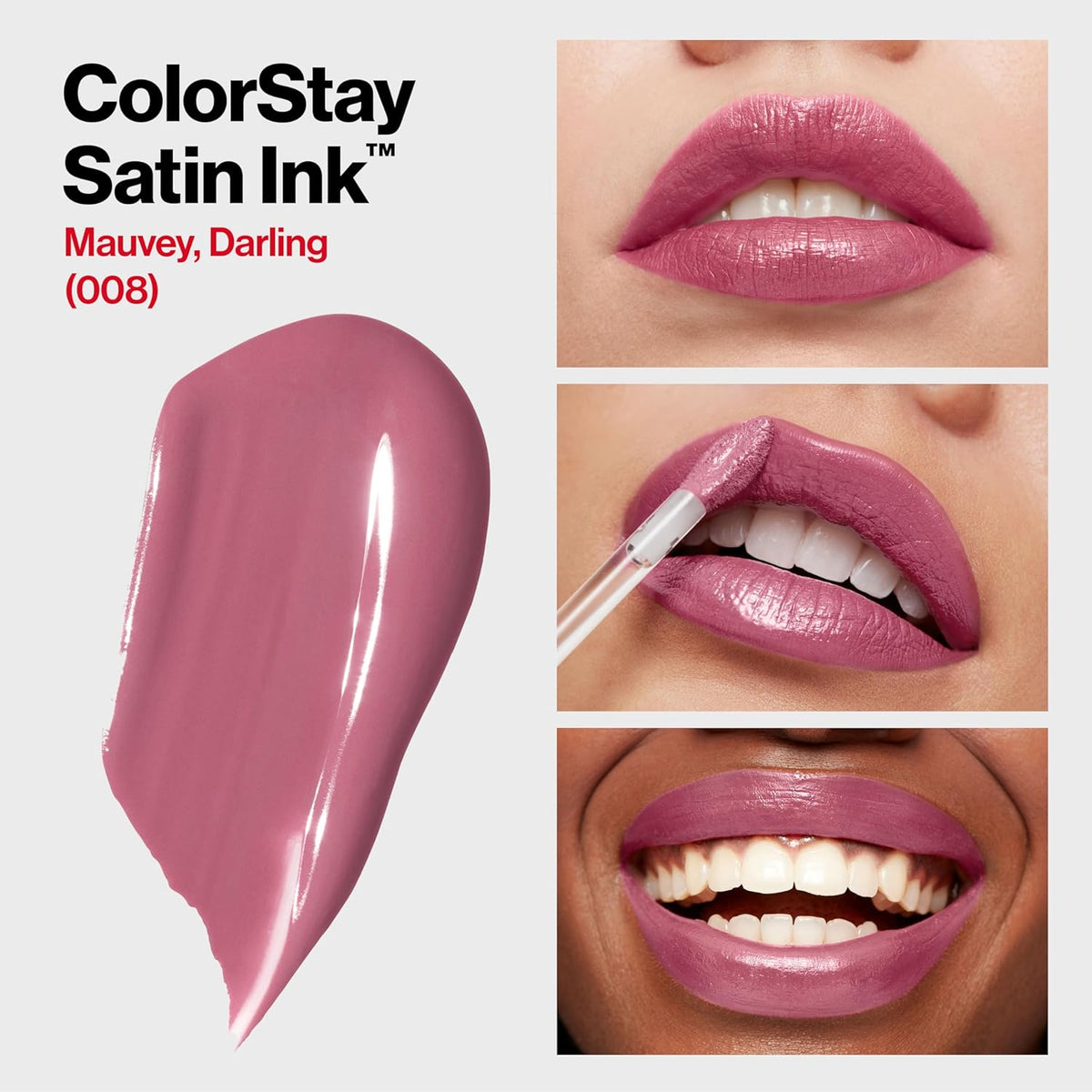 REVLON COLORSTAY™ SATIN INK LIPCOLOR Mauvey, Darling (008)