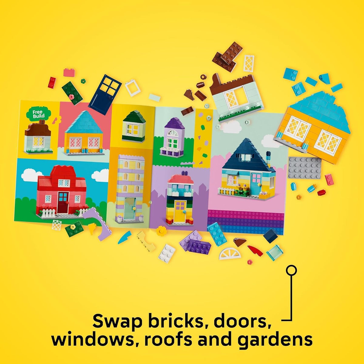 LEGO® Classic Creative Houses 11035 Brick Building Sets for Kids, Aged 4 and Over