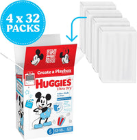 Huggies Ultra Dry Nappies Boys Size 5 (13-18kg) 128 Count - One Month Supply