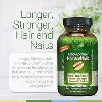 Healthy Skin & Hair Plus Nails by Irwin Naturals, Nutrient Rich, Provides Shine and Strength, 60 Liquid Softgels
