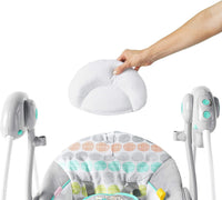 Bright Starts, Whimsical Wild Portable Compact Automatic Baby Swing with Music