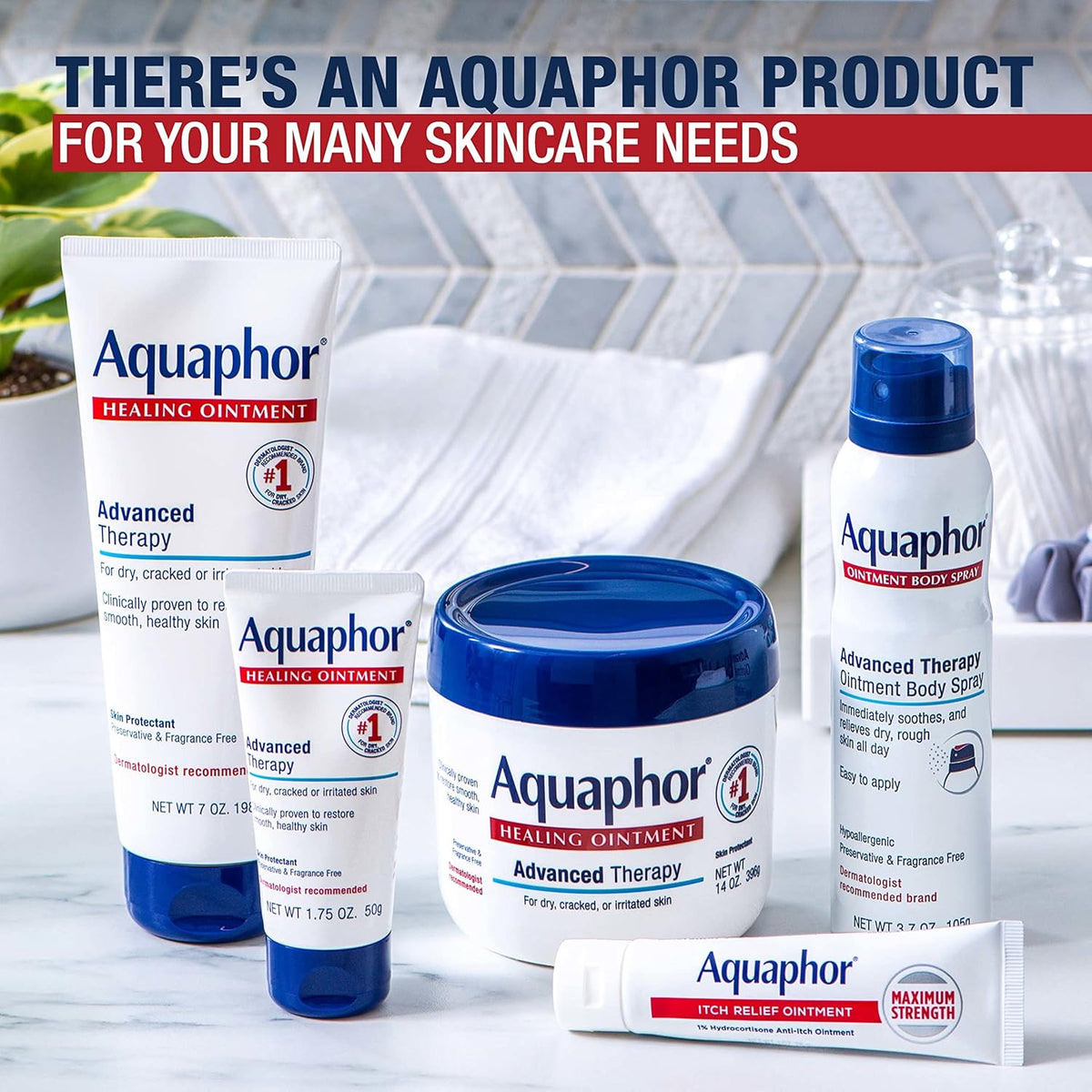Aquaphor Healing Ointment, Advanced Therapy Skin Protectant, Multi-Purpose Healing Ointment and Body Moisturizer, Holiday Gifts for Self Care, 14 Oz Jar