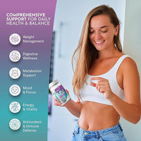 GLP-1 Support Supplement for Weight Loss - 32-in-1 with Probiotics for Fat Burn Boost Metabolism & Gut Health - Natural Daily Oral GLP1 Support for Women & Men - Vegan Gluten Free