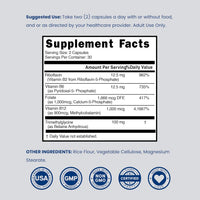 Methylated Multivitamin (Methylated and Activated Vitamins Only - Methylated B Complex with Trimethylglycine (TMG)  - USA Made - 60 Capsules
