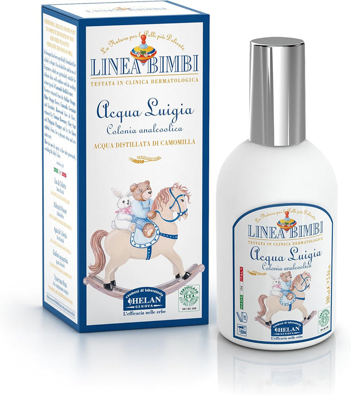 Helan Linea Bimbi Bio - Cologne for Babies, Acqua Luigia Baby Cologne Spray for Sensitive Skin, Alcohol Free Baby Perfume with Chamomile and Citrus Scent, Calming Action - Made in Italy, 100 ml