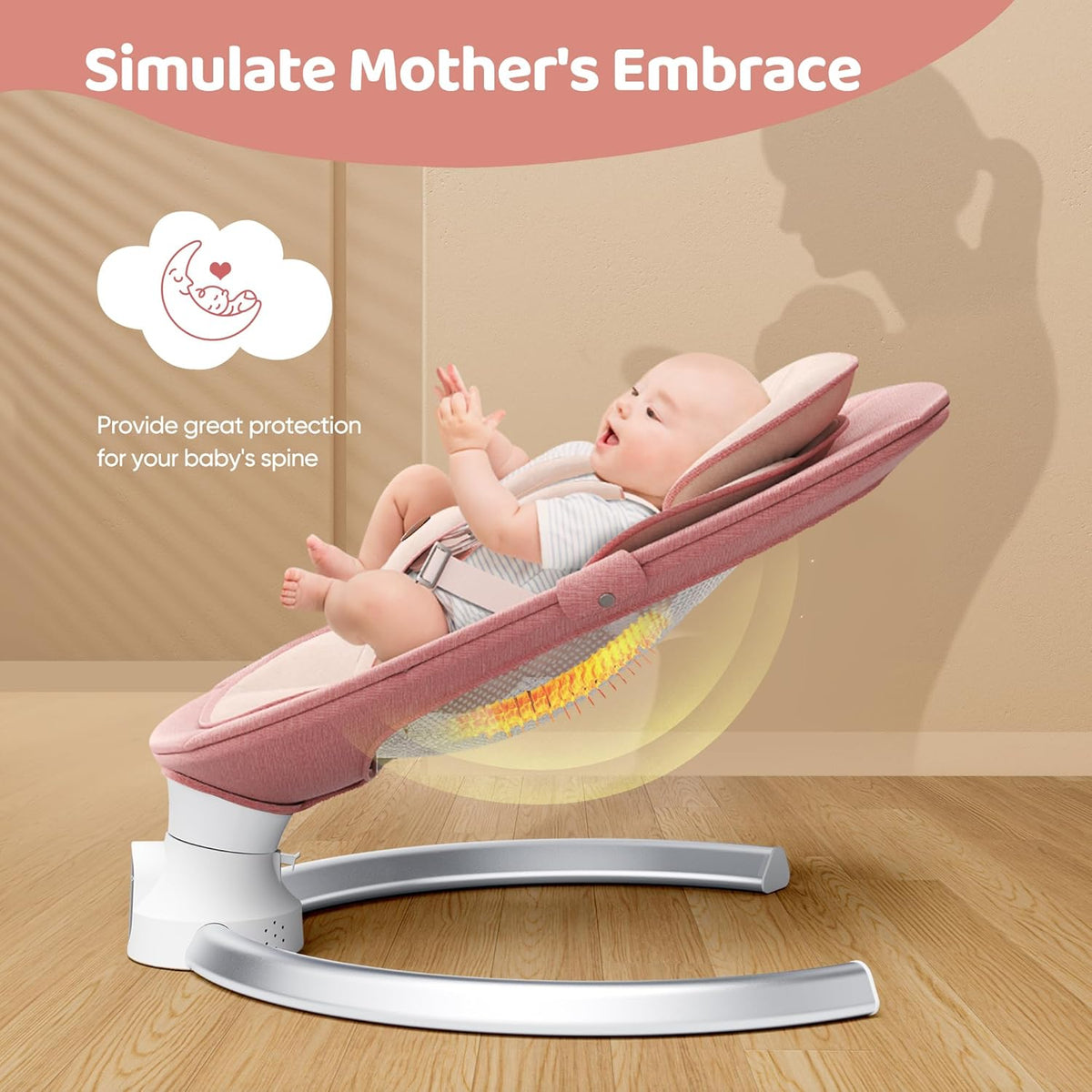 Baby Swing for Infants - Electric Baby Rocker with Exclusive App function-USA Product