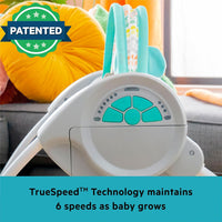 Bright Starts, Whimsical Wild Portable Compact Automatic Baby Swing with Music