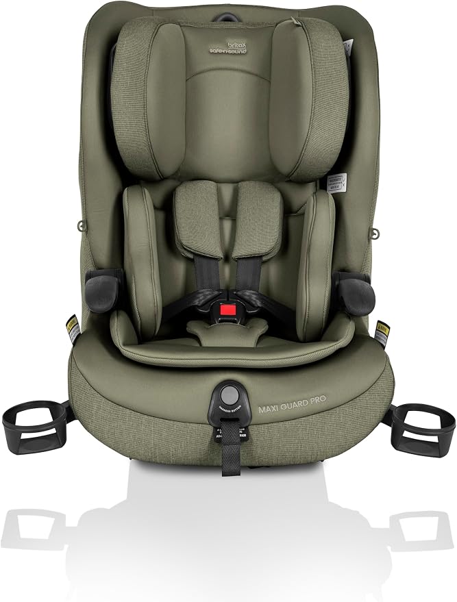 Maxi Guard Pro Style Car Seat Dark Olive, Forward Facing, in-Built Harness, 6 Months to 8 Years, Side Impact Cushion Technology, Narrow Design, Harnessed for Longer (8054)