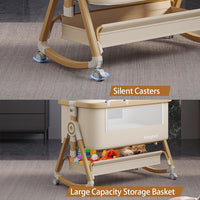Adjustable 3 in 1 Baby Bassinets, Baby Bassinets Bedside Sleeper