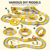 MSKOLER 200 Pieces Toy Car Tracks Sets for Kids 3-8 Years Old