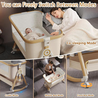 Adjustable 3 in 1 Baby Bassinets, Baby Bassinets Bedside Sleeper