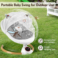 Baby Swings for Infants, Electric Baby Swing with 5 Speeds and Preset Lullabies, USA Product