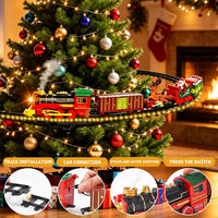 Christmas Tree Train, Classic Christmas Train Set Suitable for Adults