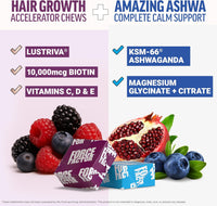 Force Factor Hair Growth Accelerator Soft Chews, Lustriva & Biotin to Promote Thicker
