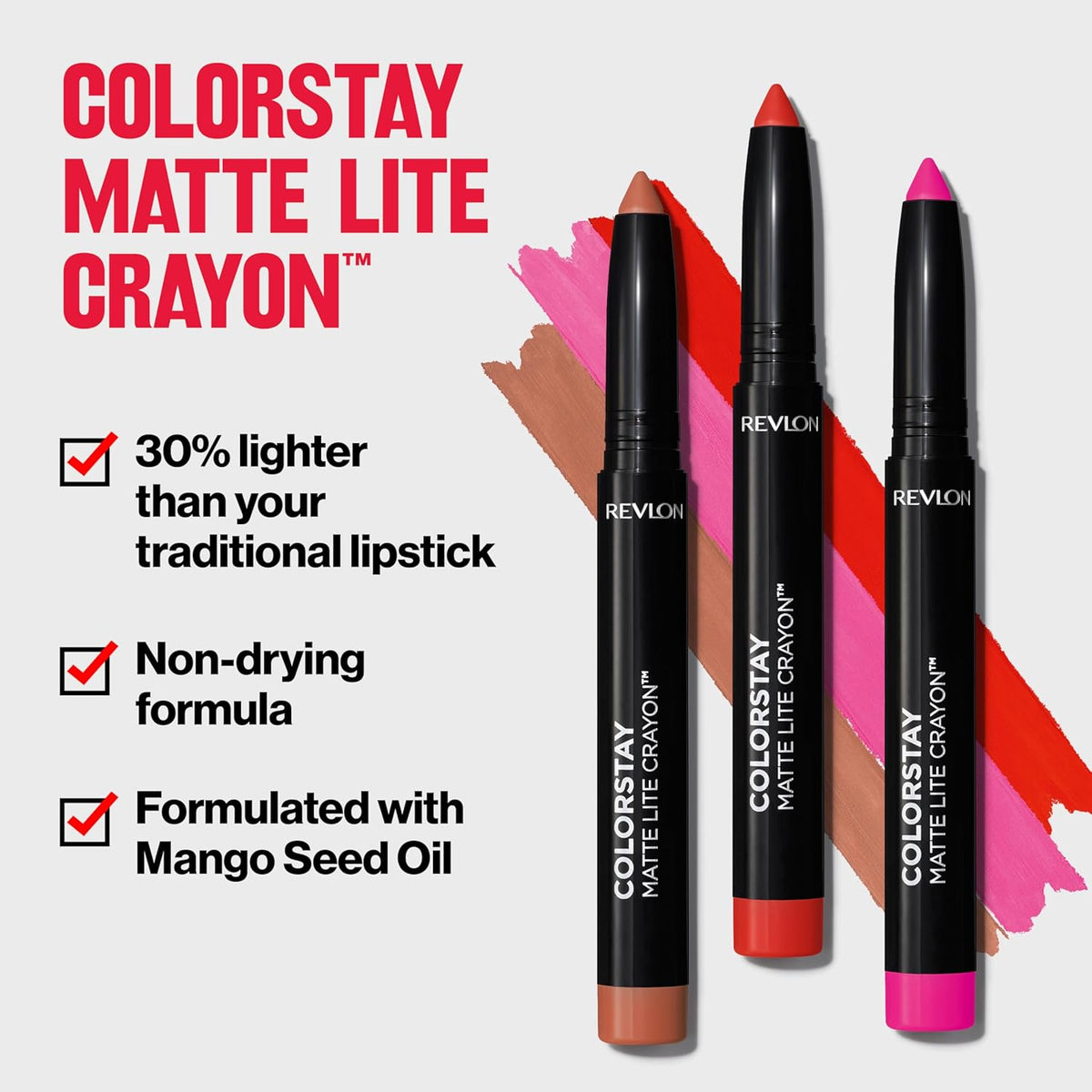 Revlon Colorstay Matte Lite Crayon Lipstick, She's Fly