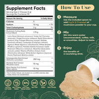 Venture Pal 16 in 1 Mushroom Powder (90 Servings) - 1,557,000mg Mushroom Coffee Alternative with Ashwagandha, Lion’s Mane, Chaga & More | 100% Fruiting Bodies | 10:1 Extract for Immune,Focus & Energy