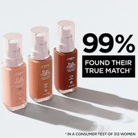 L'Oreal Paris True Match Super-Blendable Foundation, Medium Coverage Liquid Foundation Makeup, W4, Light Medium, 1 Fl Oz