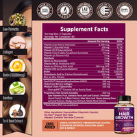 Hair Growth Vitamins for Women | Biotin 10,000mcg, Collagen, Patented OptiMSM®, goMCT®, Saw Palmetto | Naturally Regrow Stronger & Healthier Hair, Skin and Nails | Stops Hair Loss | 60 Day Supply