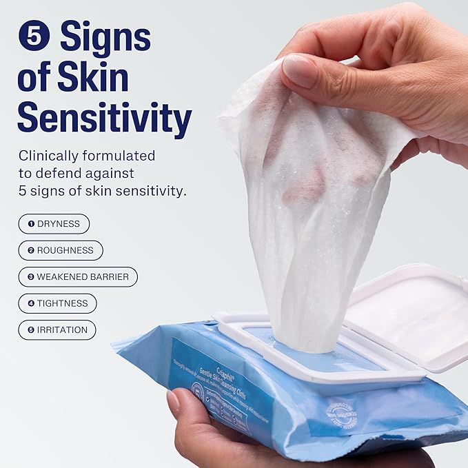 Cetaphil Face And Body Wipes, Gentle Skin Cleansing Cloths, For Dry, Sensitive Skin,(Pack of 12)