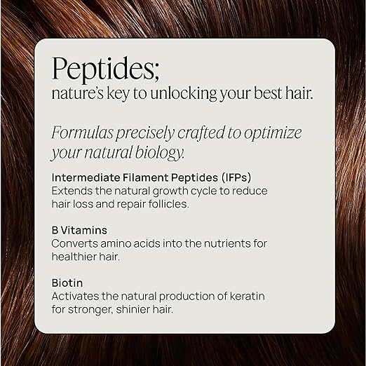 Women's Hair Growth Peptides, Doctor Recommended, Follicle Fortifying Biotechnology, Clinically Shown to Reduce Hair Loss