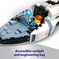 LEGO City Modular Galactic Spaceship Toy for 7+ Year Old Boys & Girls, Building Set with 4 Astronaut Minifigures & an Alien Figure, Kids Space Rocket Toy, STEM Construction Block Playset 60446
