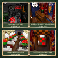 Mould King 12025 Orient Express Steam Locomotive Train Terminal Building Set,Remote Control Train Model Block Kit, STEM Toy to Build for Boys Girls Aged 8+ 3898pcs