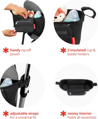 Skip Hop Stroller Organizer with Cup Holders, Grab & Go, Black