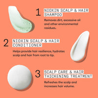 Nioxin Scalp + Hair Thickening System Kits | For Natural, Colored, & Damaged Hair with Light to Progressed Thinning | Strengthen & Boost Hair Density with Niacinamide & Biotin | 1 Month Supply