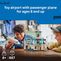 LEGO® Airport with Airplane 60502 Toy Model Airport Building Set for Boys, Girls and Fans of Toy Airplanes - Build Together Set for 1 to 4 People - 9 Minifigures - Birthday Treat for Ages 8+