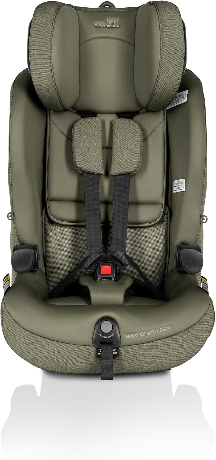 Maxi Guard Pro Style Car Seat Dark Olive, Forward Facing, in-Built Harness, 6 Months to 8 Years, Side Impact Cushion Technology, Narrow Design, Harnessed for Longer (8054)