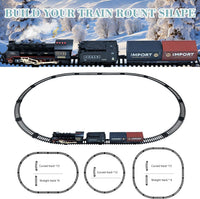 Christmas Train Set with Smoke, Light & Sound, Railway Track Electric Train