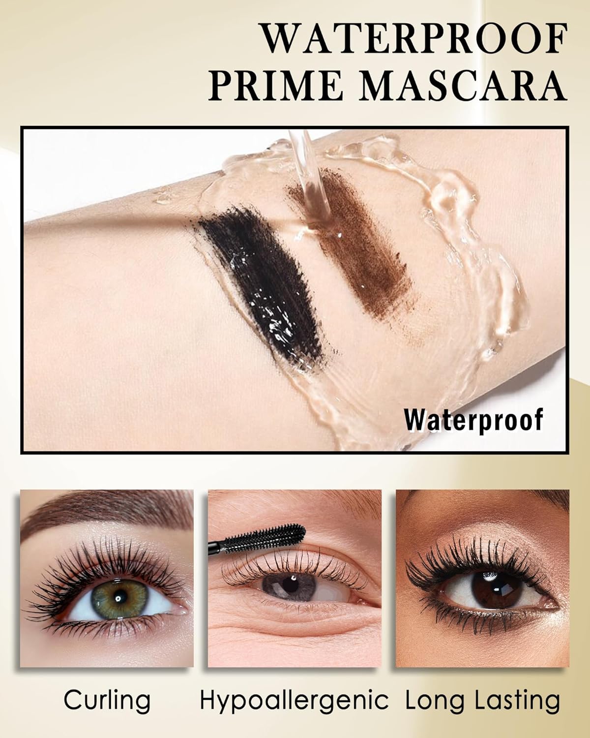 Brown Mascara for Older Women 60 Plus, Hypoallergenic Prime Mascara for Sensitive Eyes,Waterproof Long Lasting-02