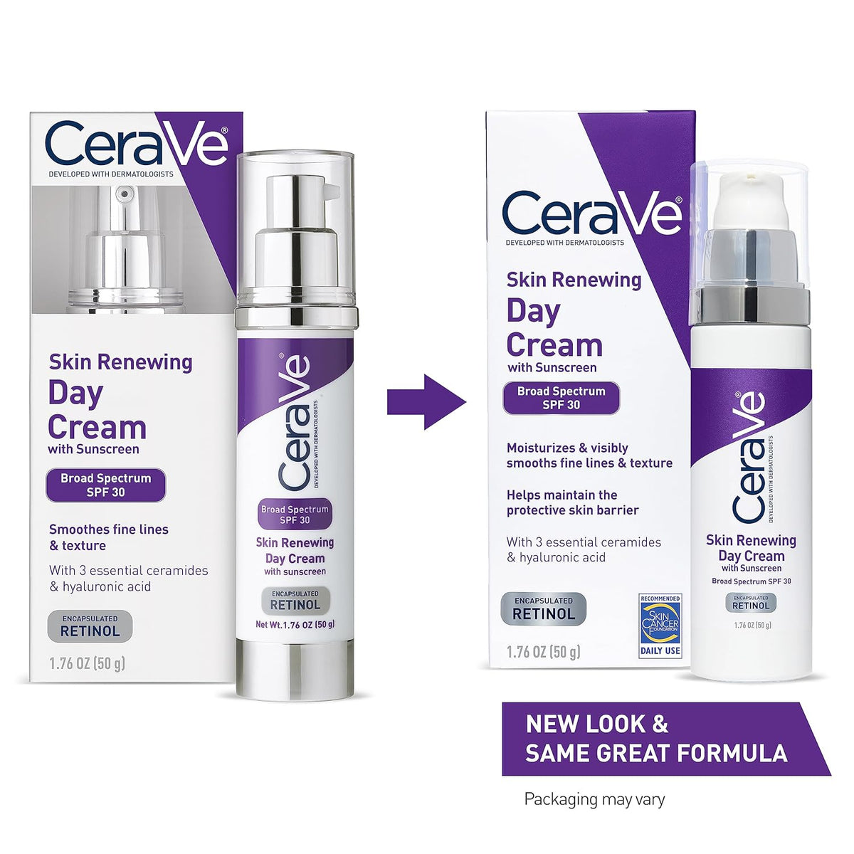 CeraVe Anti-Aging Face Cream SPF 30, Anti-Wrinkle Retinol Cream