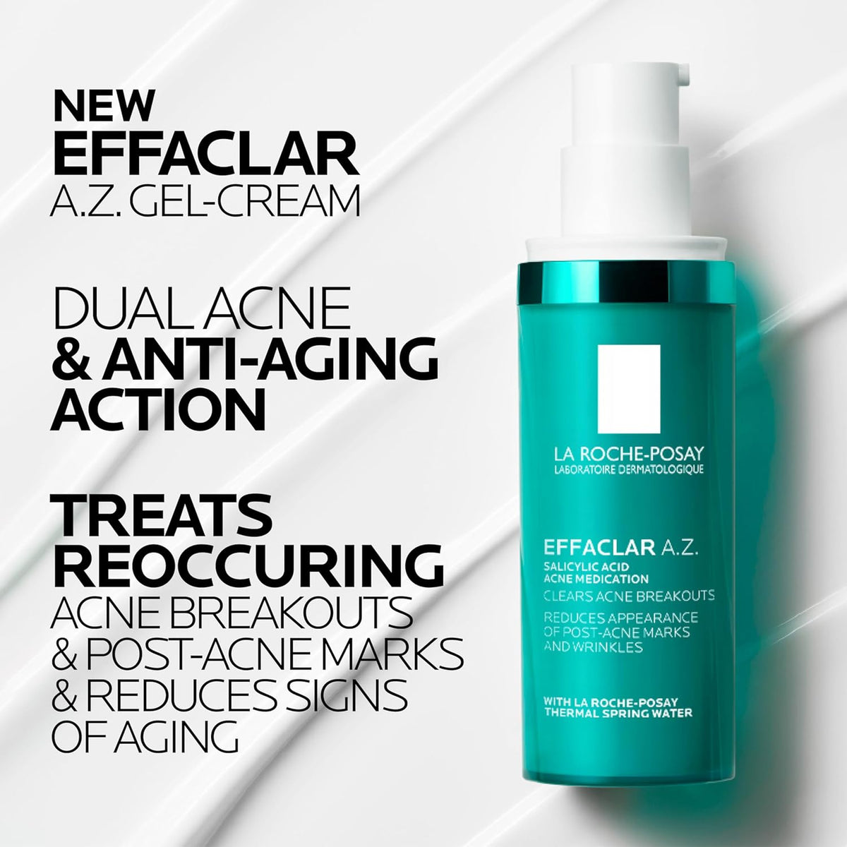 La Roche-Posay Effaclar A.Z. Acne Face Gel with Azelaic Acid, 1.35oz