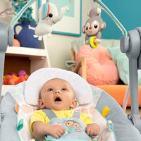 Bright Starts, Whimsical Wild Portable Compact Automatic Baby Swing with Music