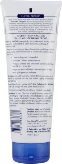 Eucerin Skin Calming Cream - Full Body Lotion for Dry, Itchy Skin, Natural Oatmeal Enriched - 8 oz. Tube