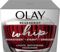 OLAY Regenerist Whip Day Cream, Moisturising Cream with Vitamin B3 and Peptides for Firmed and Protected Skin, 50 ml