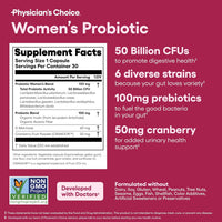 Physician's CHOICE Probiotics for Women 50 Billion CFU-Made in USA