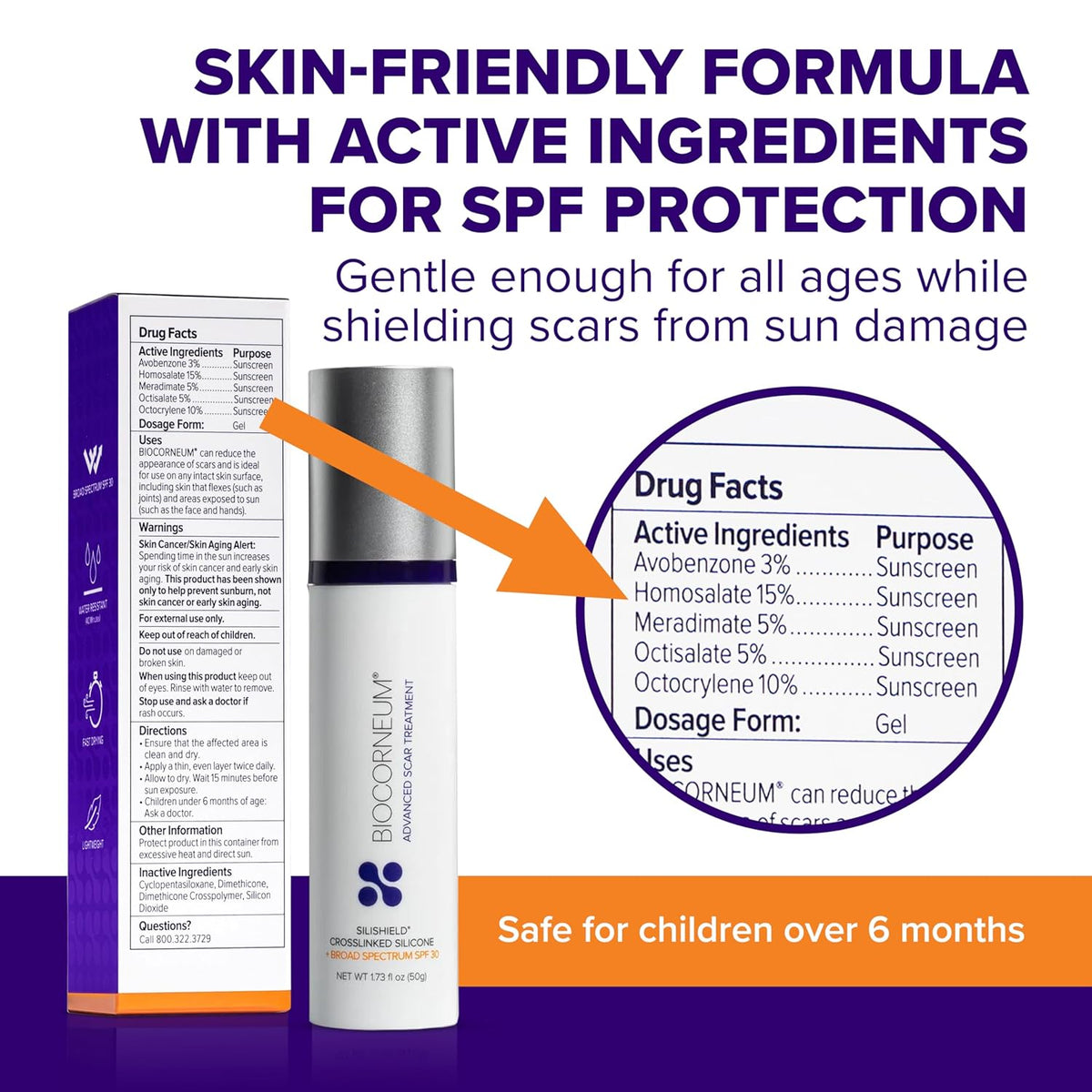 Advanced Scar Treatment with Silishield® & SPF 30 10g – Made in the USA