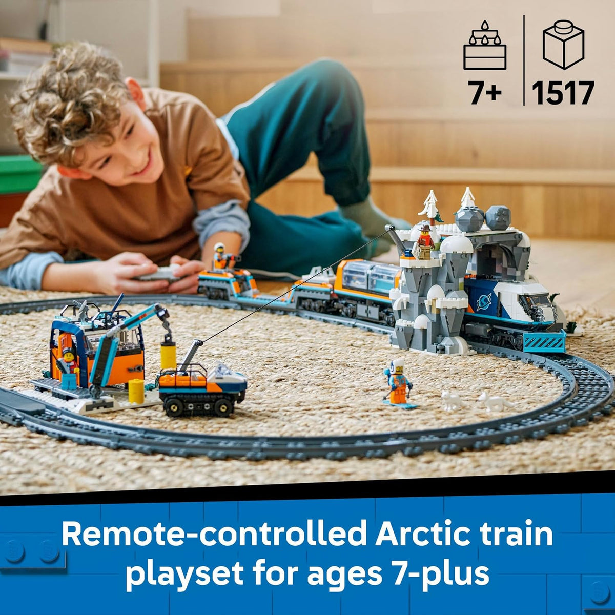 LEGO® City Explorers’ Arctic Polar Express Train 60470 Set for Fans of STEM Toys and Pretend Play Aged 7 and Up