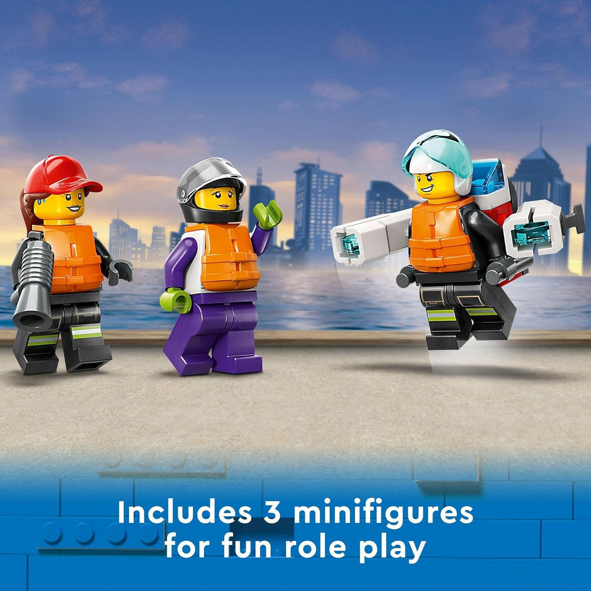 LEGO City Fire Rescue Boat Toy for 5+ Year Old Boys & Girls