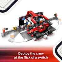 LEGO City F1 Pit Stop & Pit Crew with Ferrari Car Toy for 6+ Year Old