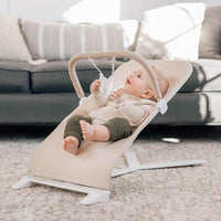 Baby Delight Alpine Deluxe Portable Bouncer, Infant, 0-6 Months, 100% GOTS Certified Cotton Fabric
